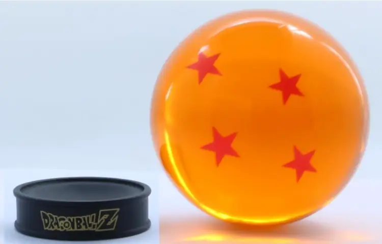 DRAGON BALL - kryształowa kula 75 mm z podstawą kolektora