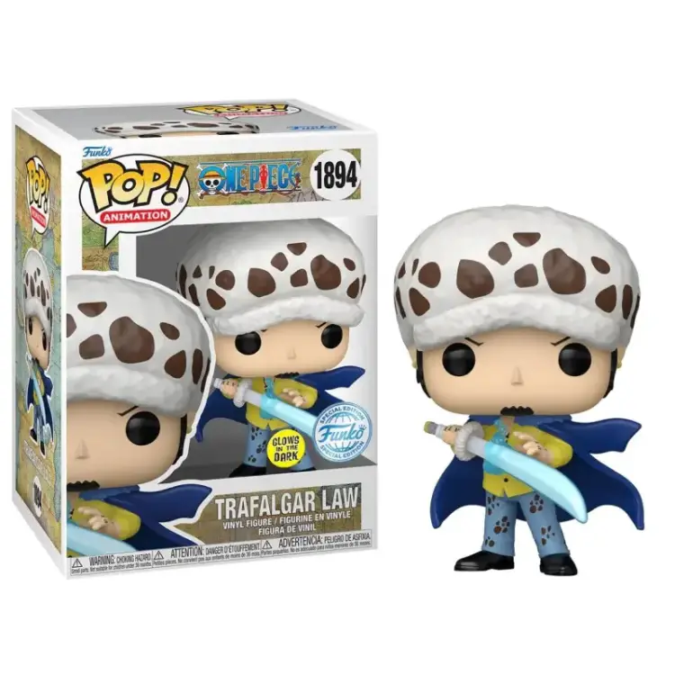 Funko POP! One Piece - Trafalgar Law (with Blue Anesthesia) (GITD) #1894 (Exclusive)