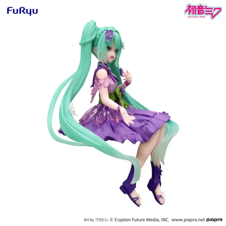 Furyu - HATSUNE MIKU - Flower Fairy Cosmos Purple - Statue Noodle Stopper14cm