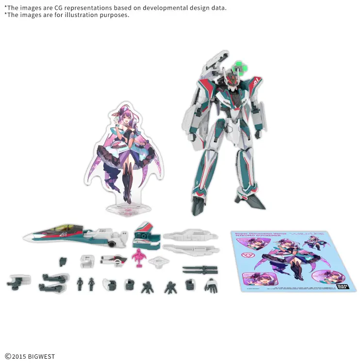 Bandai Model Kit - MACROSS - HG 1/100 VF-31S Siegfried Deluxe Set - Model Kit