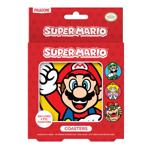 Paladone - SUPER MARIO - Set of 4 Silicone Coasters