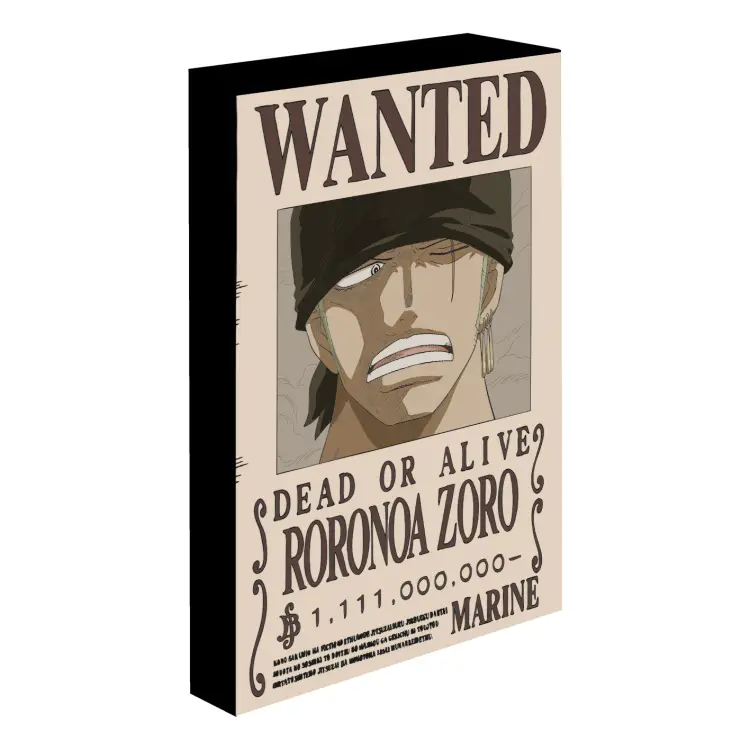 Pyramid - ONE PIECE - Zoro Wanted - Light Canvas 40X30 Cm